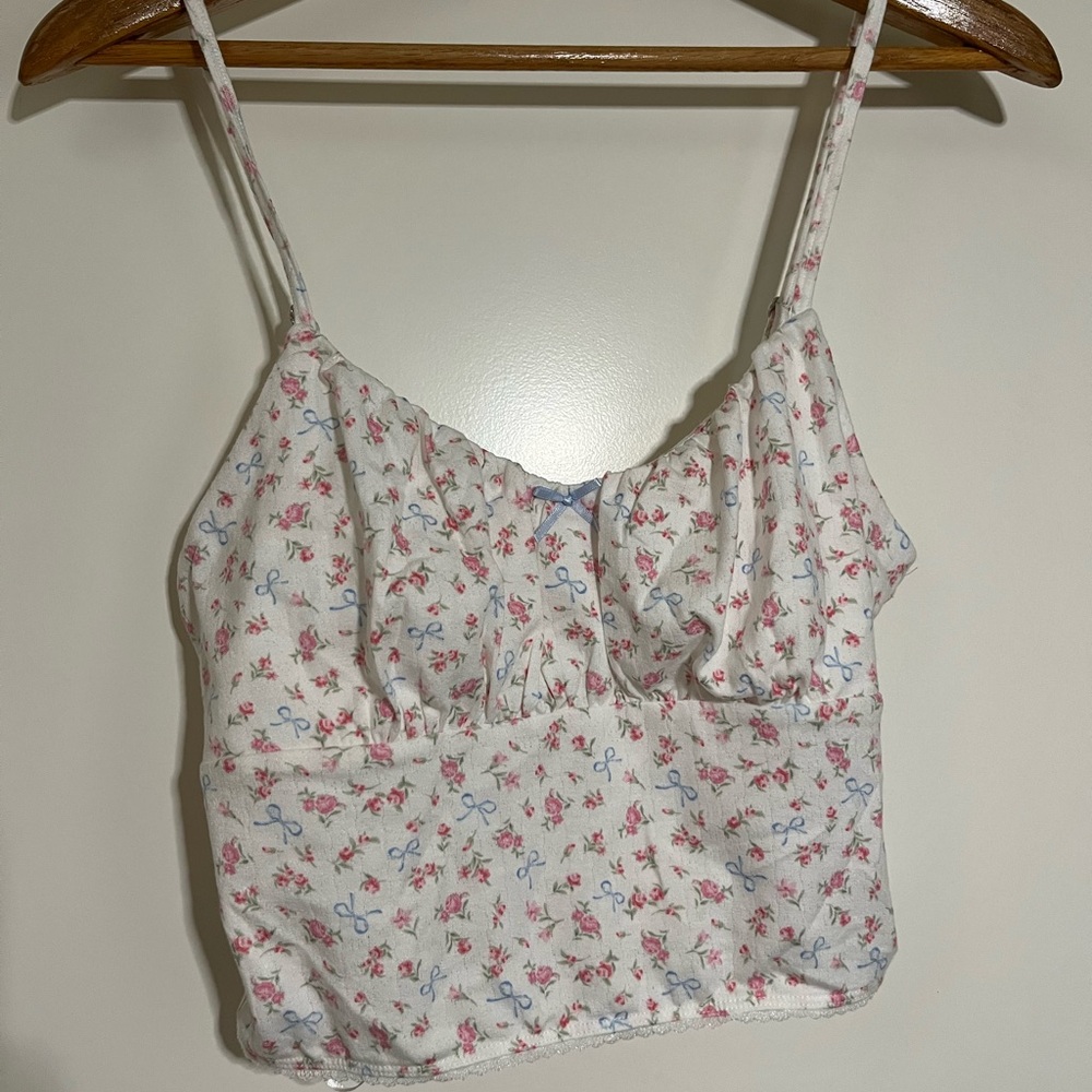 Altar'd State Floral Bow Crop Top